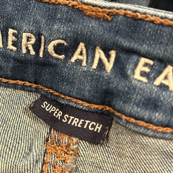 American Eagle Super Stretch Hi Rise Jegging Jeans Distressed Size 6 - Picture 12 of 14